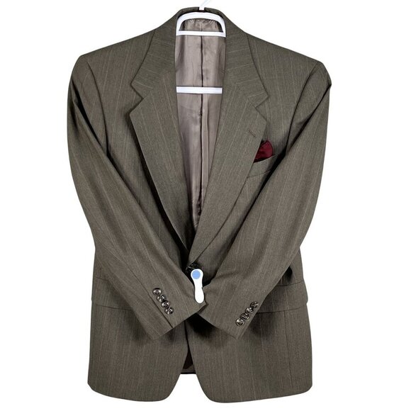 Hart Schaffner & Marx Mens 38S Parisian Wool Blazer USA Made Olive Green Career - Picture 4 of 15